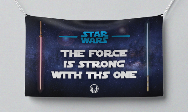 Знаме Star Wars - The Force Is Strong With This One (2)