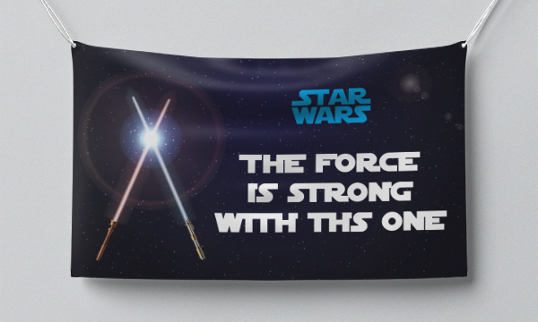Знаме Star Wars - The Force Is Strong With This One (1)