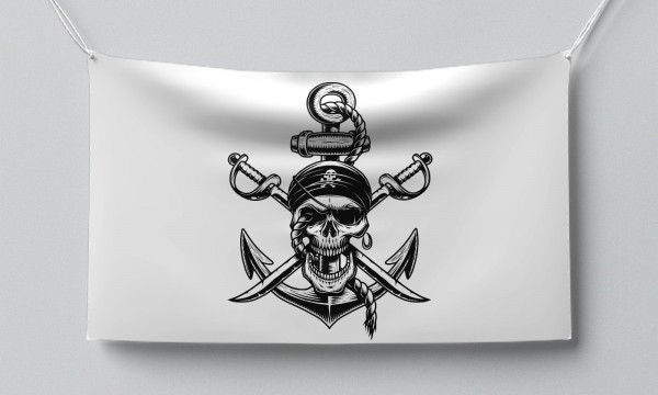 Знаме Skull Pirate
