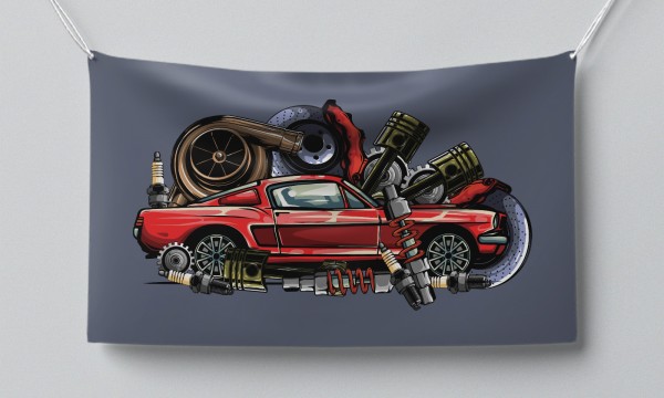 Знаме Red Mustang